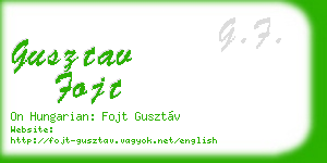 gusztav fojt business card