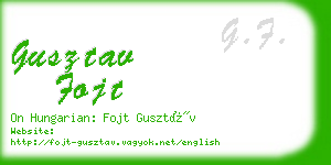 gusztav fojt business card